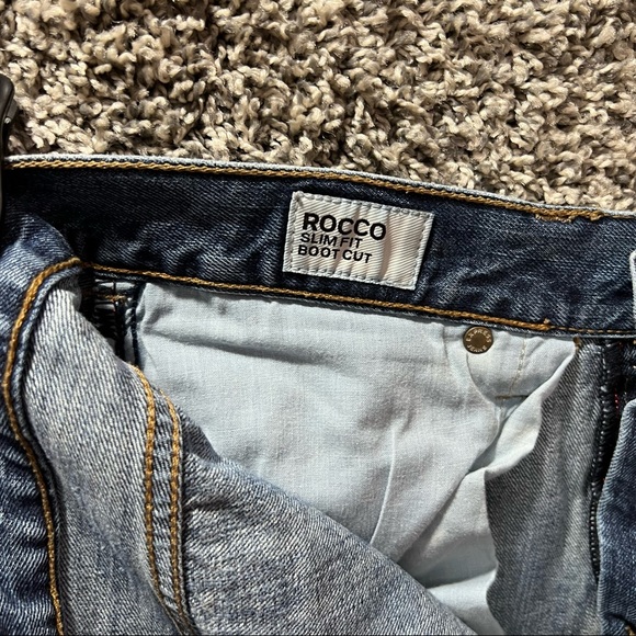 Express Rocco Slim Fit Bootcut Jeans Medium Wash Denim Mens Size 32 X 30 *RIP* - Picture 9 of 12